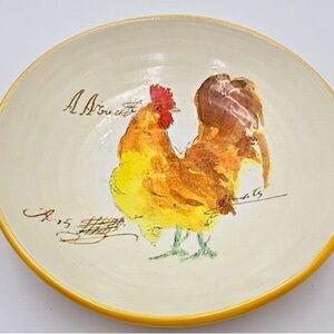 Williams-Sonoma - Rooster - 10" Salad Plate  Made In  Italy🇮🇹